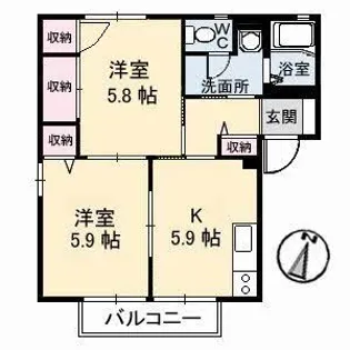 ビット ミストラル A棟【1階】の間取り