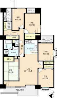 検見川マリンタウン【9階】の間取り