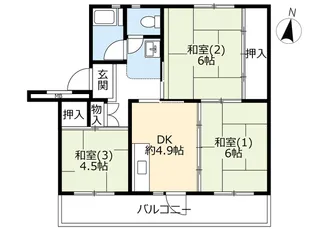 UR金杉台【3階】の間取り