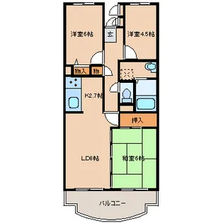 アステル三友壱番館【1階】の間取り
