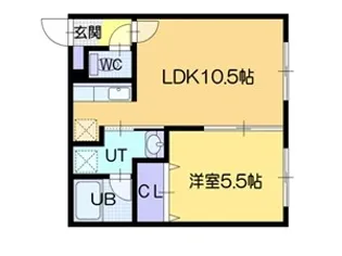 グランルーブルTM栄町【1階】の間取り