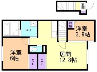 KOKOROM NAKATSUKUDA C【2階】の間取り
