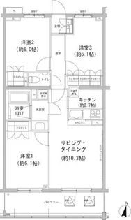 ヒューリックコート雪が谷【1階】の間取り