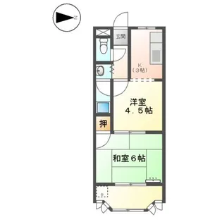 シャンブルクレールUI【2階】の間取り