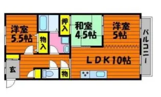リベル赤崎【2階】の間取り