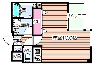 キャピトル新町南公園【10階】の間取り