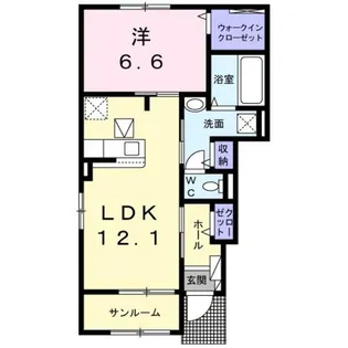 ブルーハーベストI【1階】の間取り