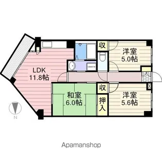 SCヒルズ稲毛【4階】の間取り