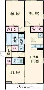 セレスティア西加平【1階】の間取り