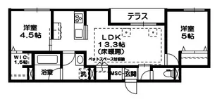 ルーチェ山王【1階】の間取り