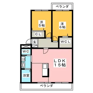 サンライズマンション堀【3階】の間取り