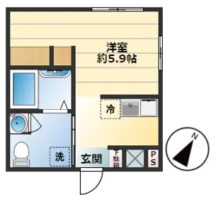 Luxe residence菊川【5階】の間取り