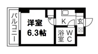 フォーリアライズ難波南ファーロ【9階】の間取り