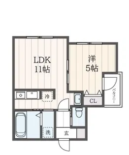 ワンダフルプラス横浜大口【1階】の間取り