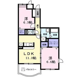 ハミングスクエアA【3階】の間取り