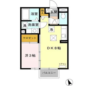 リヴェールマリーズB【1階】の間取り