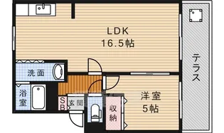メゾンドリュウ桃園【1階】の間取り