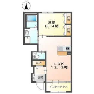 クレスト【1階】の間取り