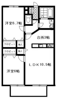 サンフォレスト深沢【1階】の間取り