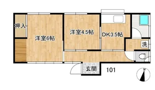 梅田アパート【1階】の間取り