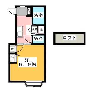 ションテファオン大野木【2階】の間取り