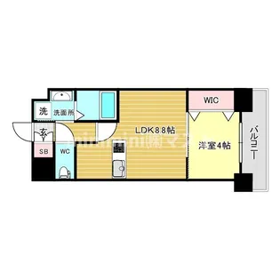 1LDKの間取り画像