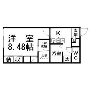 レオパレス宝福【1階】の間取り