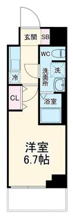 ケイディーエックスレジデンス原木中山【6階】の間取り