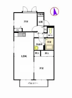 グリーンパーク96 積水【2階】の間取り