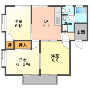 シャイン沖野上【1階】の間取り