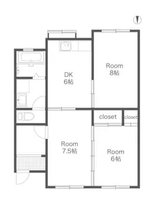 イーストハイムII【1階】の間取り