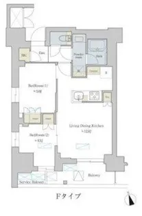 東京都荒川区荒川6【マンション】の間取り