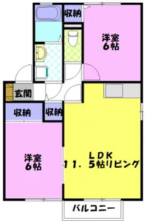 ティンカー・ベル 2【1階】の間取り