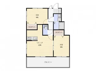 パナハイツクオーレ【1階】の間取り