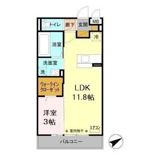 コスモパーク C【3階】の間取り