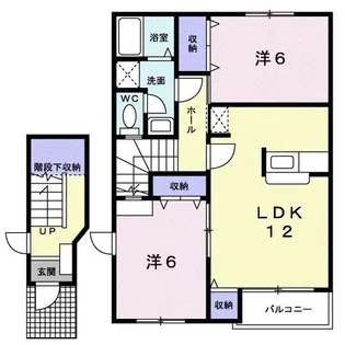 アメニティハウスアサヒB【2階】の間取り