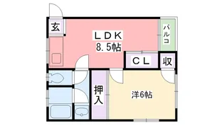兵庫県西宮市上田西町【マンション】の間取り
