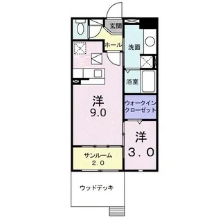 リバ シティ夢咲III【1階】の間取り