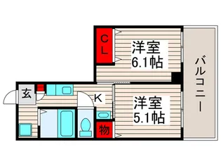 鹿浜マンション【1階】の間取り