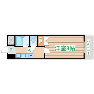 1Kの間取り画像