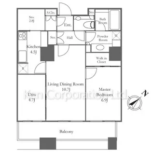 東京ツインパークスLEFT WING【17階】の間取り