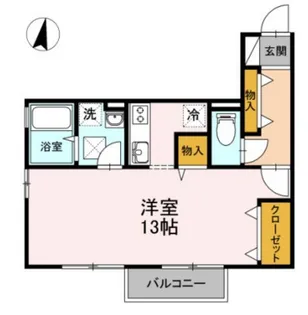 アルファーム C棟【1階】の間取り