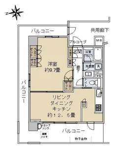パークシティ堺東タワーズブライト【11階】の間取り