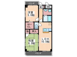 広島県安芸郡海田町国信1【マンション】の間取り