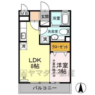 クレール シャンブル【2階】の間取り