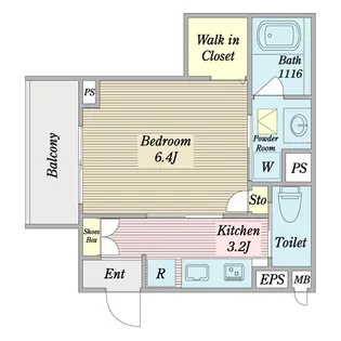 ハレ・プアメリア【3階】の間取り