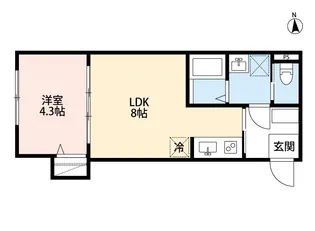 東京都足立区千住緑町3【アパート】の間取り