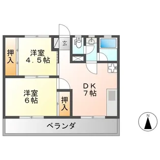 長良コーポ【2階】の間取り