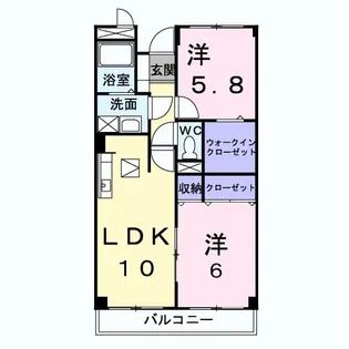 茨城県日立市本宮町2【マンション】の間取り