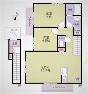 神奈川県川崎市宮前区有馬1【アパート】の間取り